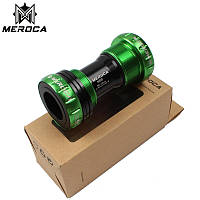 Каретка Meroca BB52 Hollowtech 2, 68/73мм, BSA (BC 1.37) для МТВ | Зелена