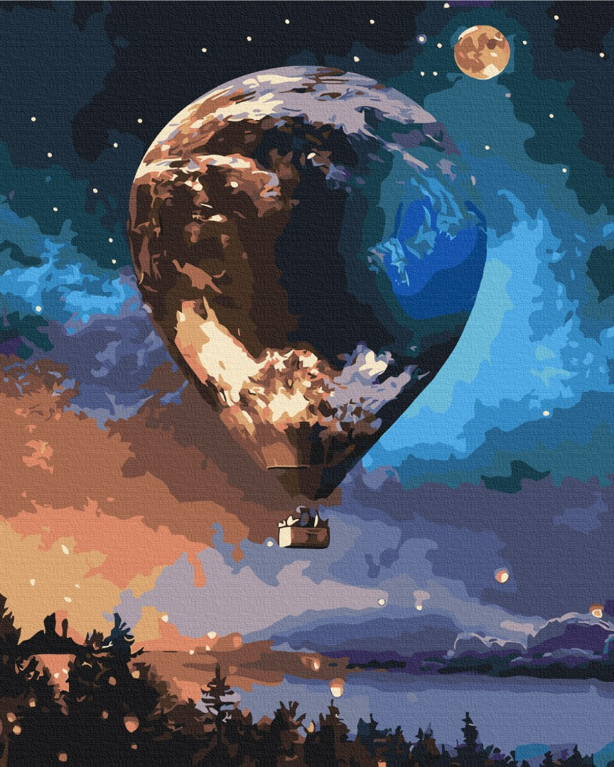 Картина за номерами Пейзаж Космос Зоряна куля Картини Розпис по полотну Розмальовка Brushme BS43588, фото 1