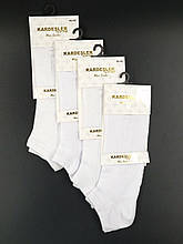 Чоловічі шкарпетки короткі Kardesler білі бавовна сітка розмір 40-46 12 шт в уп