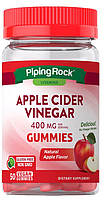 Желейный яблочный уксус двойной силы для похудения от Piping Rock (Apple Cider Vinegar), 200 мг, 50 желеек