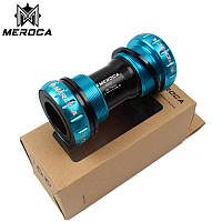 Каретка Meroca BB52 Hollowtech 2, 68/73мм, BSA (BC 1.37) для МТВ | Синяя