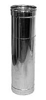 Труба-удлинитель 0,3-0,5м ø100мм нерж. 0,8мм сталь AISI 304 дымоходная одностенная Версия-Люкс