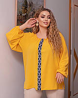 Женская яркая блуза вышиванка в расцветках, большие размеры 48 - 62