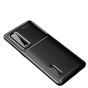 Ударозахисний чохол HMC Carbon Fiber Texture на Realme 7 — чорний, Amazon, Німеччина, фото 1