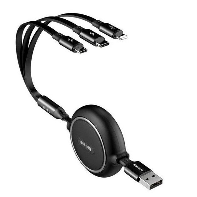 Кабель Baseus Golden Loop Three-in-One M+L+T 3.5A 1.2m (CAMLT-JH01)
