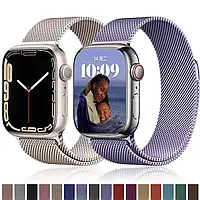 Ремінець Міланська петля для смарт-годинника Apple Watch. Ремінець металевий для смарт-годинника 38/42/44 мм.