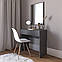 Туалетний столик VAYS D-3, з висувною шухлядою, ЛДСП, 80×40×76 см - для спальні, макіяжу, косметики, фото 3