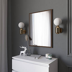 Дзеркало навісне, настінне дзеркало над комодом, туалетним столиком D-4 Венге Темний