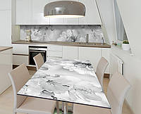 Наліпка 3Д вінілова на стіл Zatarga «Чорно-біле чарівність» 600х1200 мм для будинків, квартир, столів,