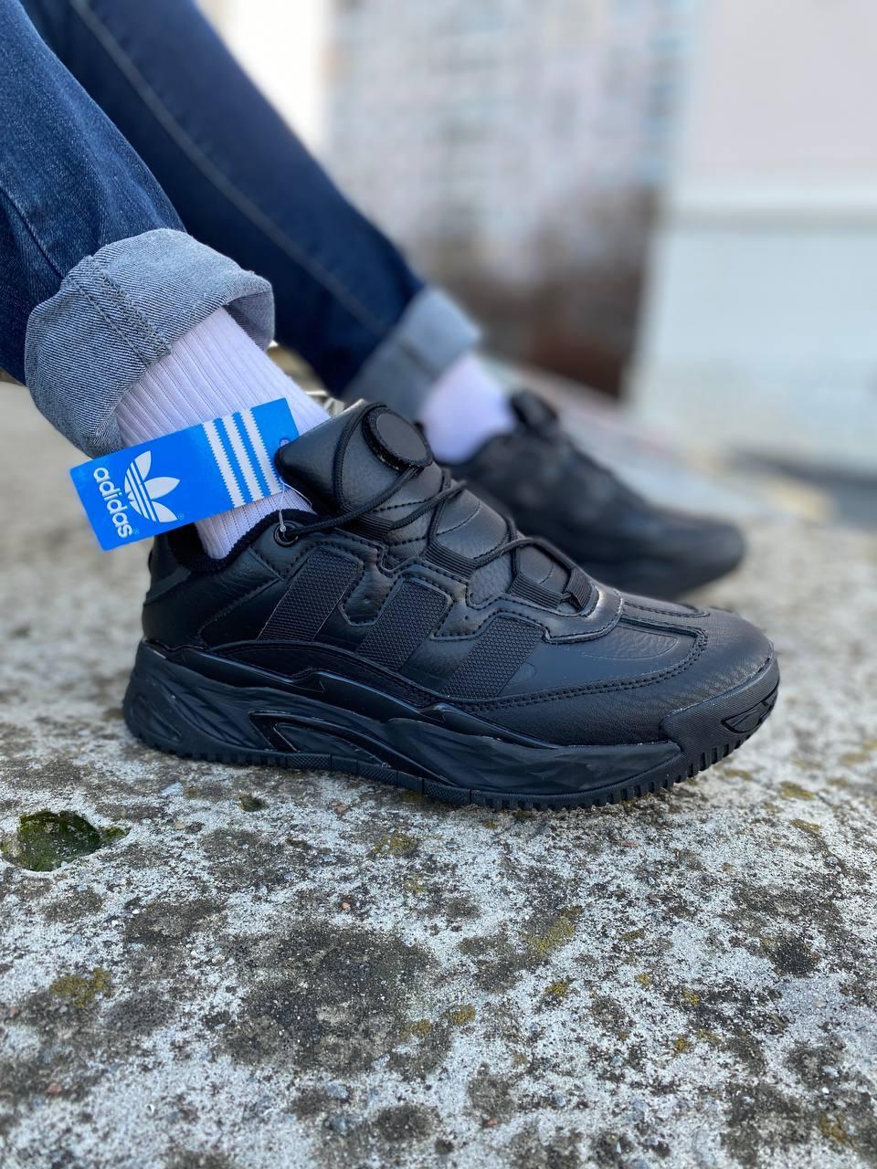 Кросівки чоловічі чорні Adidas Niteball Black (07712)