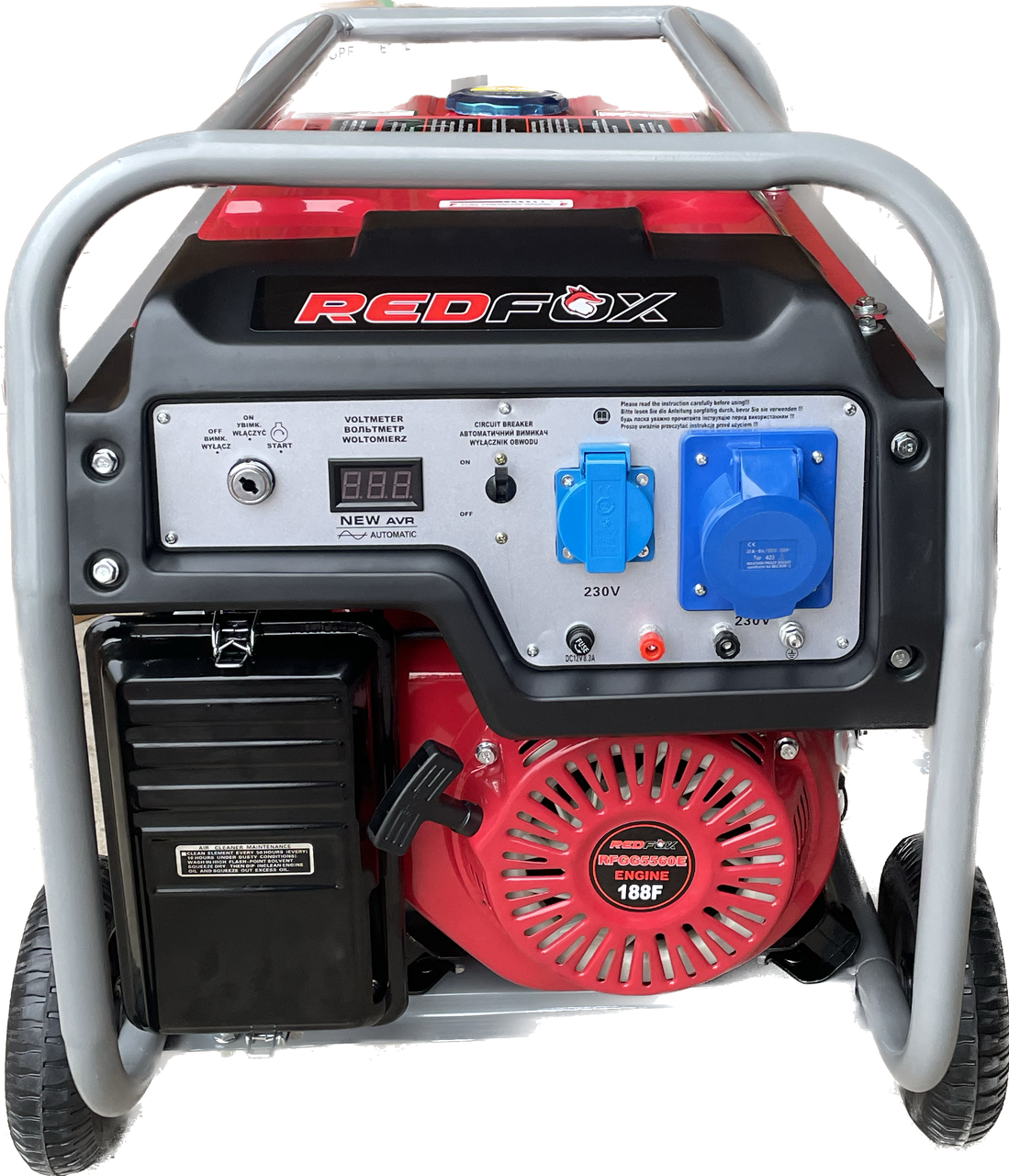 Бензиновий генератор REDFОX 6 кВт RFGG5560E, фото 1