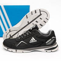 Мужские кожаные кроссовки Adidas Black 40-45