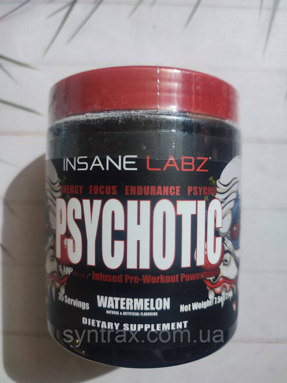 Просипана банка Insane Labz Psychotic 214 g 35 serv, передтренувальний комплекс психотик інсейн лабз