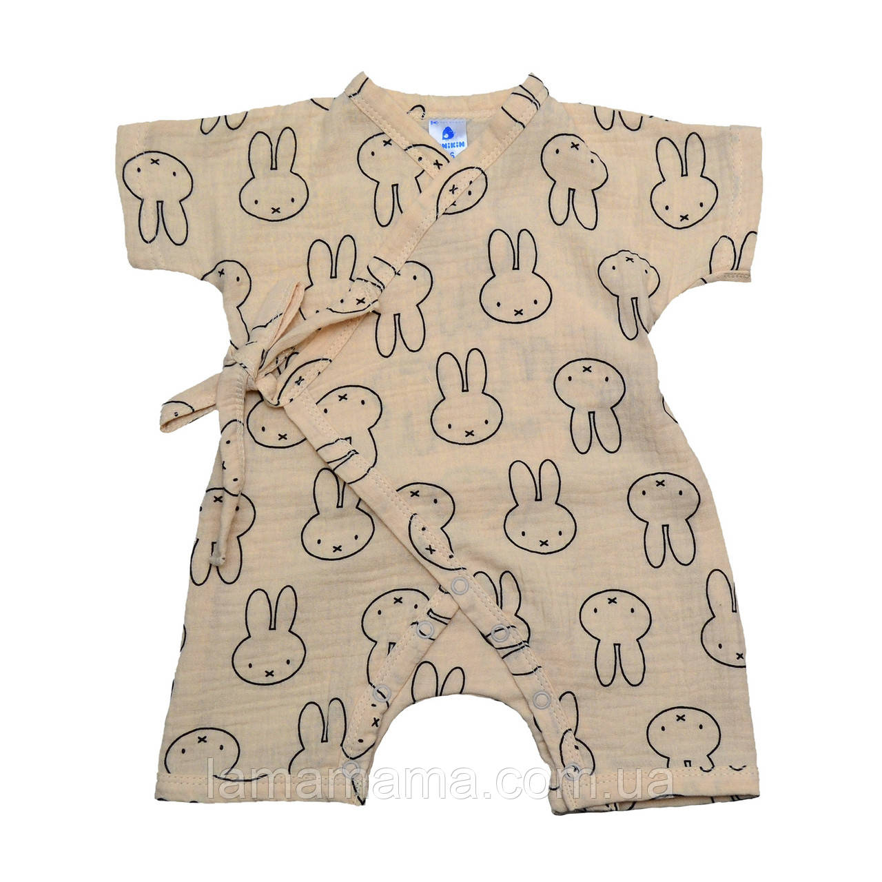 Мусліновий пісочник кімоно для новонароджених Зайчики Minikin, фото 1
