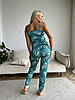Жіноча піжама Eliz кольору морської хвилі: штани та майка, фото 7