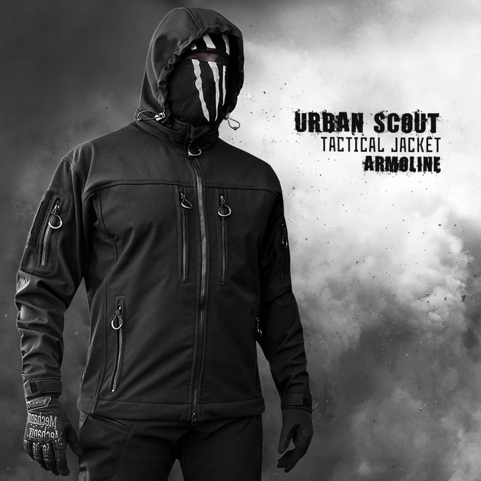 Куртка "URBAN SCOUT" BLACK (SoftShell)