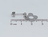 Сережки Xuping TTM Stainless Steel колір Родій пусети "Квіточки", фото 3