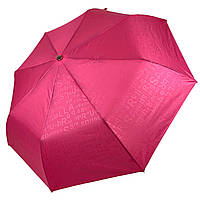 Женский зонт полуавтомат розовый с принтом букв по куполу 02052-9