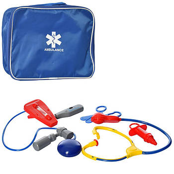 Дитячий ігровий набір лікаря (стетоскоп, медичні інструменти, у сумці) KN513-1