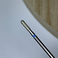 021 Фреза алмазна циліндр закругленний синя діаметр 2,3 мм рабоча частина 8 мм
