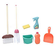 Дитячий ігровий набір для прибирання (7 предметів, віник, швабра, совок, флакони) XG2-21A, фото 3