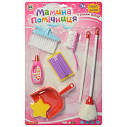 Дитячий ігровий набір для прибирання (2 види на вибір, 6 предметів, совок, щітка, відро) 8888 AB, фото 3