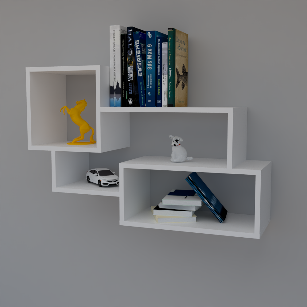 Книжкова полиця із ДСП ПК-30, колір Білий