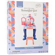 Трюмо для дівчинки (стільчик, чарівна паличка, фен, проявляється картинка, музика, світло, аксесуари) 661-132, фото 3