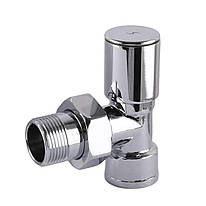 Кран вентильний кутовий з американкою Solomon 1/2" хром 1845