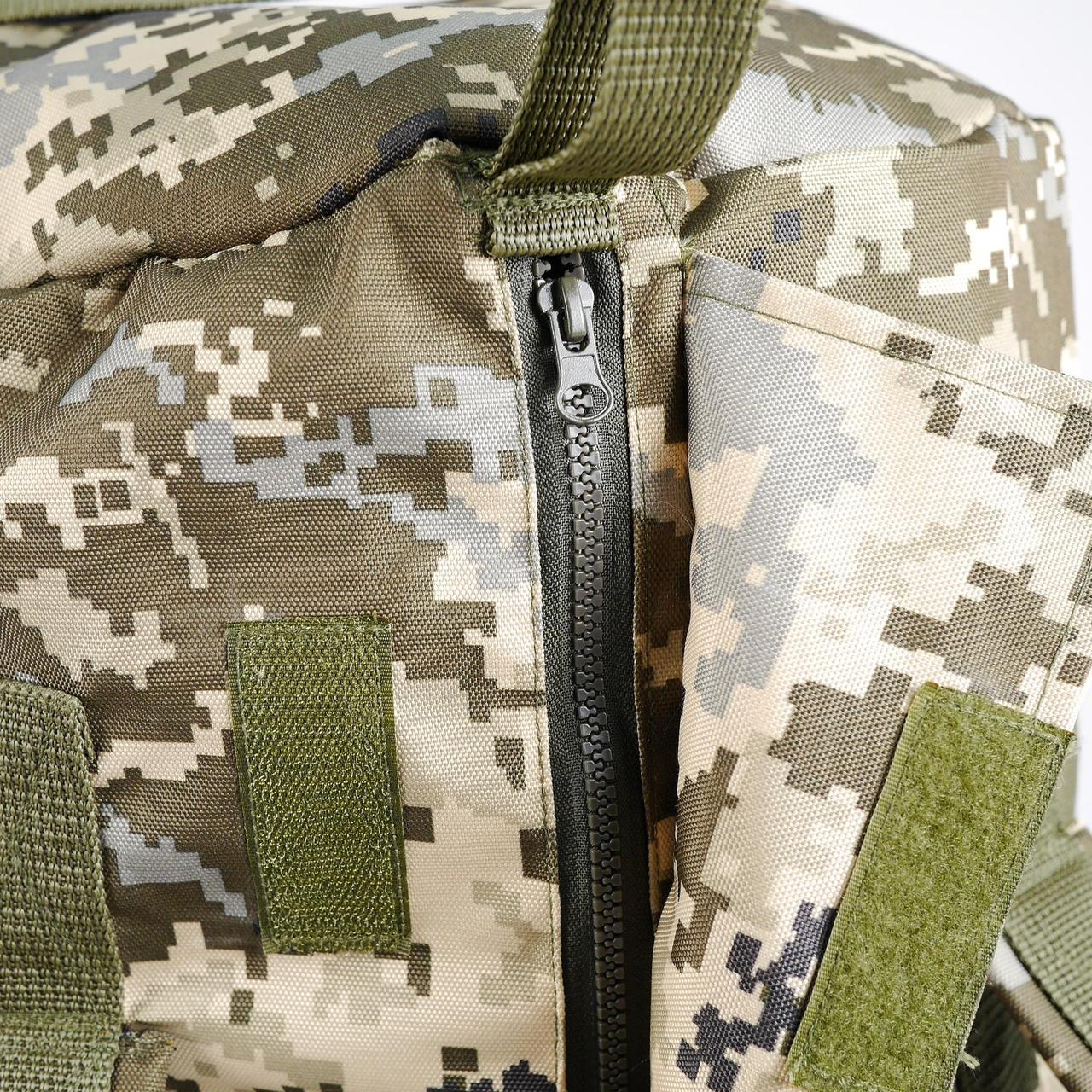 Баул военный 80 литров ВСУ, Армейский вместительный баул-рюкзак для вещей 80л, Сумка-баул транспортный Оксфорд - фото 7 - id-p1794705634