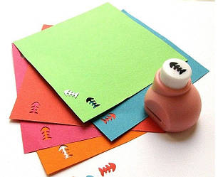 Діркопробивач фігурний для дитячої творчості JF-821 №183 Скелет рибки