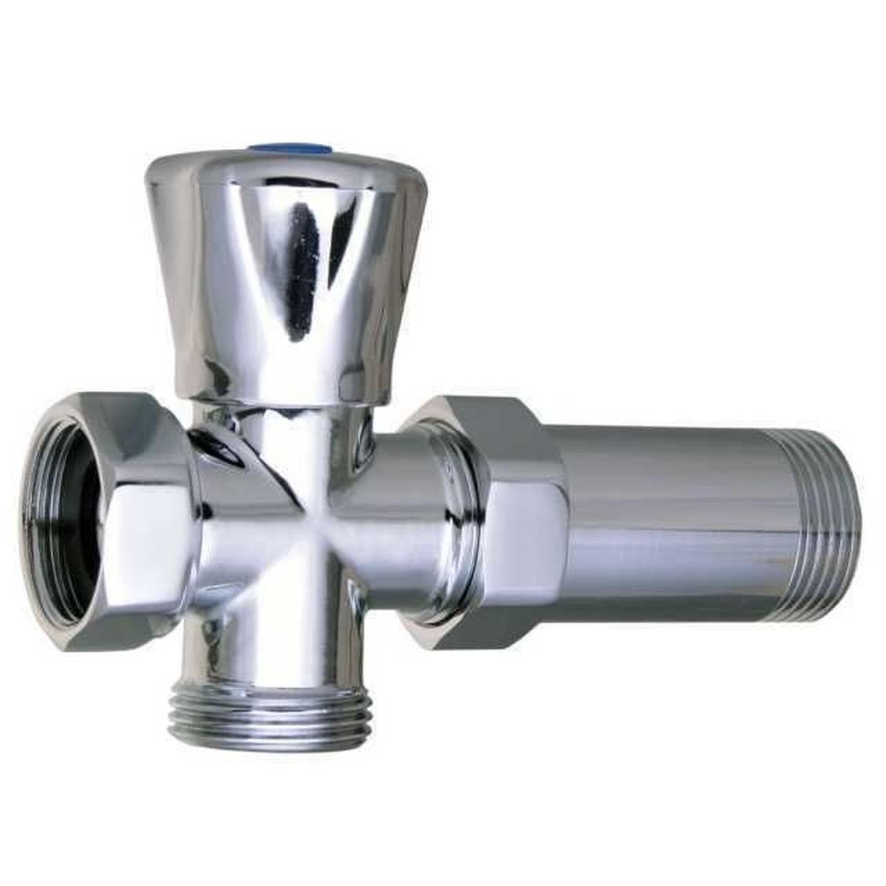 Кран вентильний для пральної машини Q Professional 3/4"x3/4"x3/4"з подовжувачем NV-QP170, фото 1