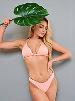 Купальник двосторонній шторки Z. Five 004 леопард-пудровий на 40 42 44 46 48 50 розмір, фото 4