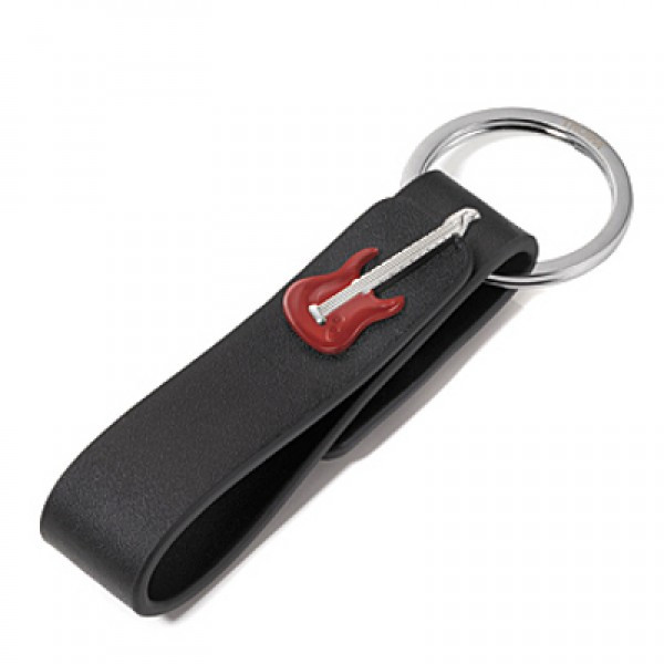 Шкіряний брелок-запонка "Гітара" від німецького бренду Troika, фото 1