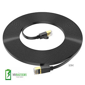 Hoco US07 Плоский мережевий кабель із чистої міді (L=10M Чорний