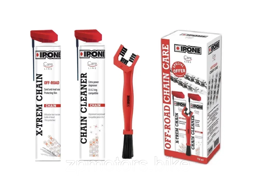 Набір для чищення та змащення ланцюга Ipone Off-Road Chain Care tk174