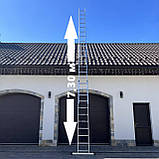 Драбина алюмінієва універсальна розкладна HIGHER 3х11 Стремянка Лестница складная 7.3м - 8.1м ПОЛЬША, фото 2