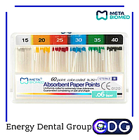 Бумажные штифты стоматологические Meta Biomed кон. 06