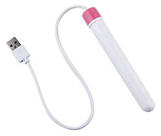USB Нагрівач для чоловічого мастурбатора нагрівач піхви 15см, Білий з рожевим