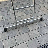 Драбина алюмінієва універсальна розкладна HIGHER 3х12 Стремянка Лестница складная 7.58м - 8.3м ПОЛЬША, фото 6