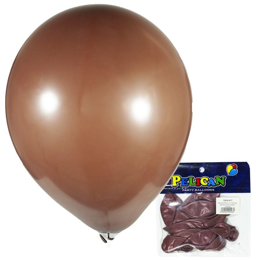 Кульки повітряні Pelican 10' (26 см) пастель коричневий 10 шт/пач 815817 KNZ