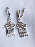 "Чур" сережки на англ. замках з срібла 925-ої проби, фото 2
