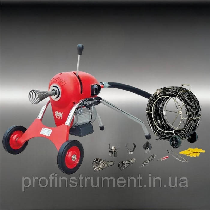 Машинка для прочищення трубопроводів Profinstrument РМ-220 (1100 Вт, 50-250 мм)