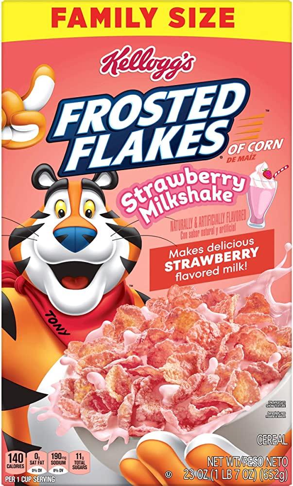 Пластівці Kellogg's Strawberry Milkshake Frosted Flakes 652g (Бажано вжити жо 07.06.2024)