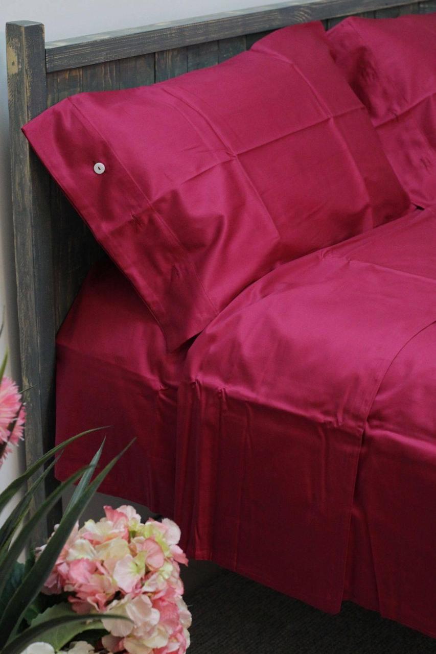 Комплект постільної білизни 200х230 бордовий Fast Coror 19676, фото 1