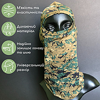 Камуфляжная балаклава-подшлемник летняя мужская женская с прорезью для глаз Zepma Камуфляж Suprat (9198)