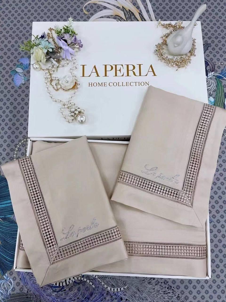 Комплект постільної білизни кавовий фірми LA PERLA, фото 1