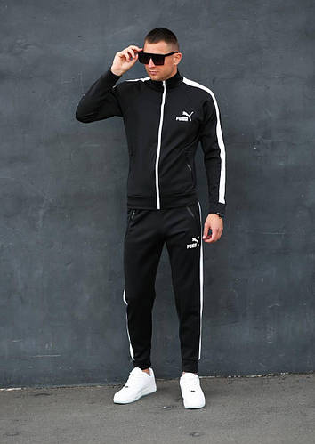 Купить Костюм Puma (пума) черный мужской с лапасами, цена 1500 грн ...