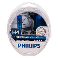 Автолампа Philips Diamond Vision H4 12V 60/55W P43t 2 шт. (12342DVS2) белый холод.свет-голуб.оттен.