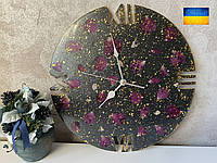 Годинник з епоксидної смоли  «Gomorra Romantic Black»  Дизайнерський Годинник Подарунок